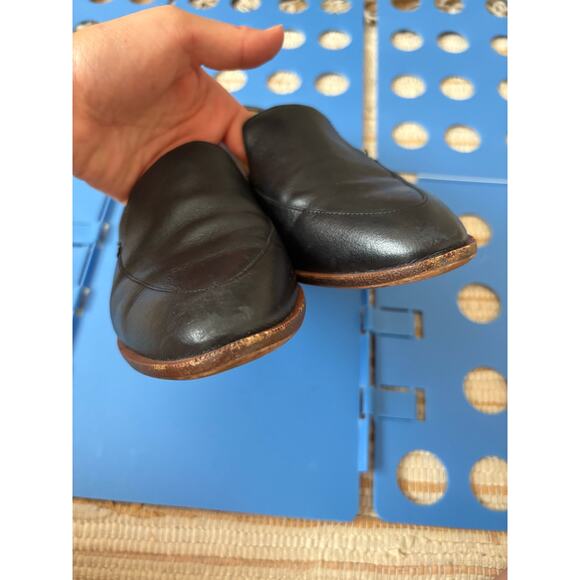 Madewell Black Leather Frances Loafer Flats Size 7 - Picture 3 of 12